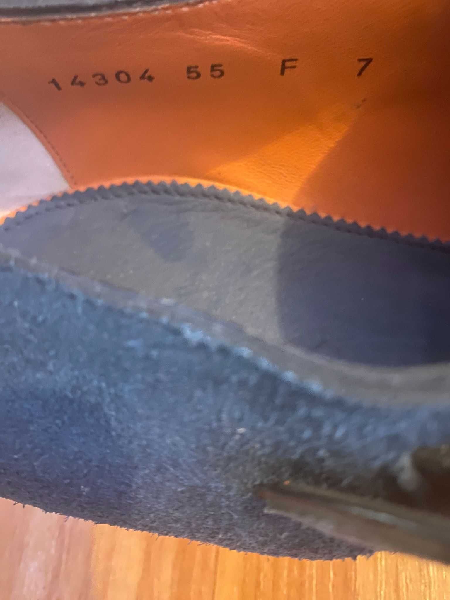 Pantofi ocazie din piele Farfetch Santoni marimea 7 / EUR 40-41
