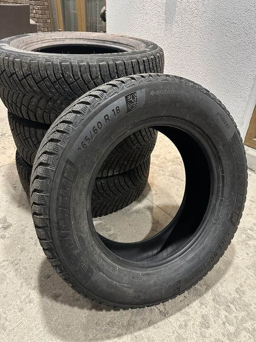 Зимняя шипованная 265/60 R18 Michelin X-ice North 4 SUV идеальные