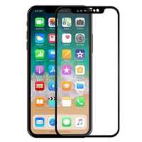 Folie sticla securizata 5D Full Glue pentru iPhone X, Negru