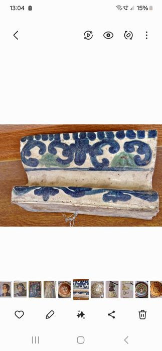 Cahla ,ceramica ,veche originala ,plosca cruce hutuli