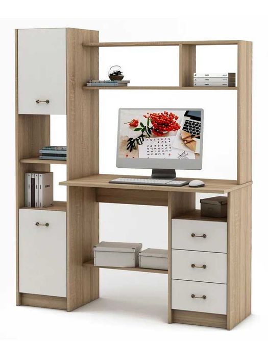 Детский письменный стол с полками и надстройкой YANA ECO MEBEL