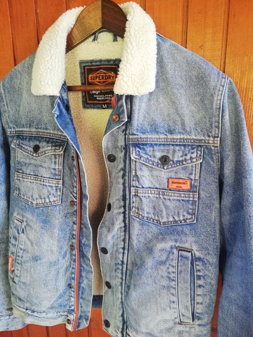 Geaca Superdry M cu blana denim bărbați