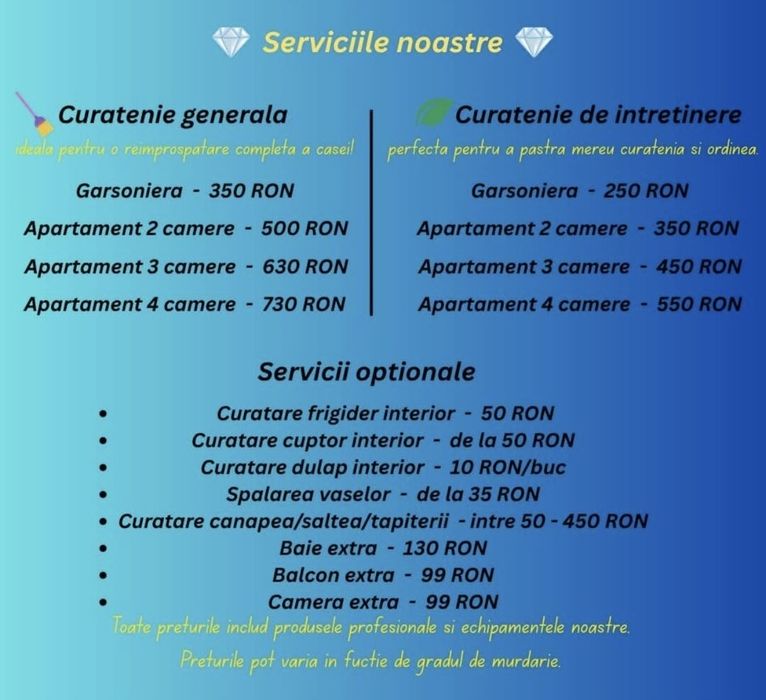 Servicii pentru casa si curatenie