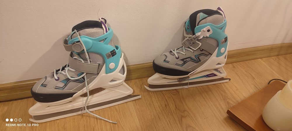 Vand Patine de dama Oxelo gri-turcoaz 35/38, otel NOI