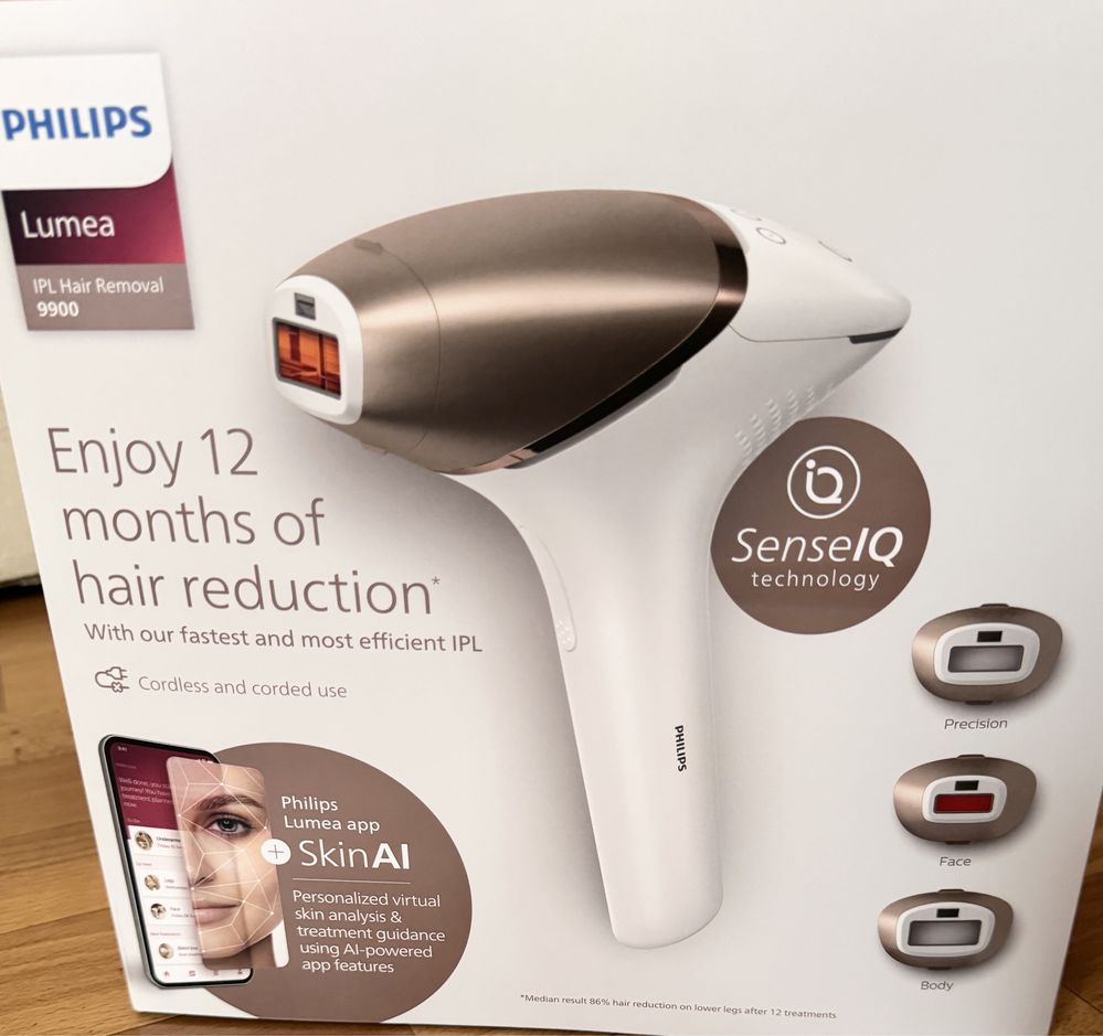 По договаряне-ЧИСТО НОВ Philips Lumea IPL Hair Removal 9900 BRI973/00