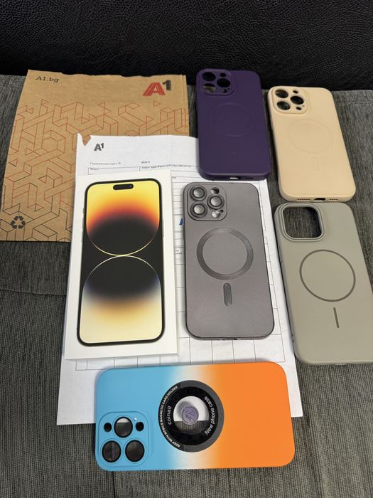 КАТО НОВ 256GB iPhone 14 PRO Max A1 Гаранция 2025 г. Gold