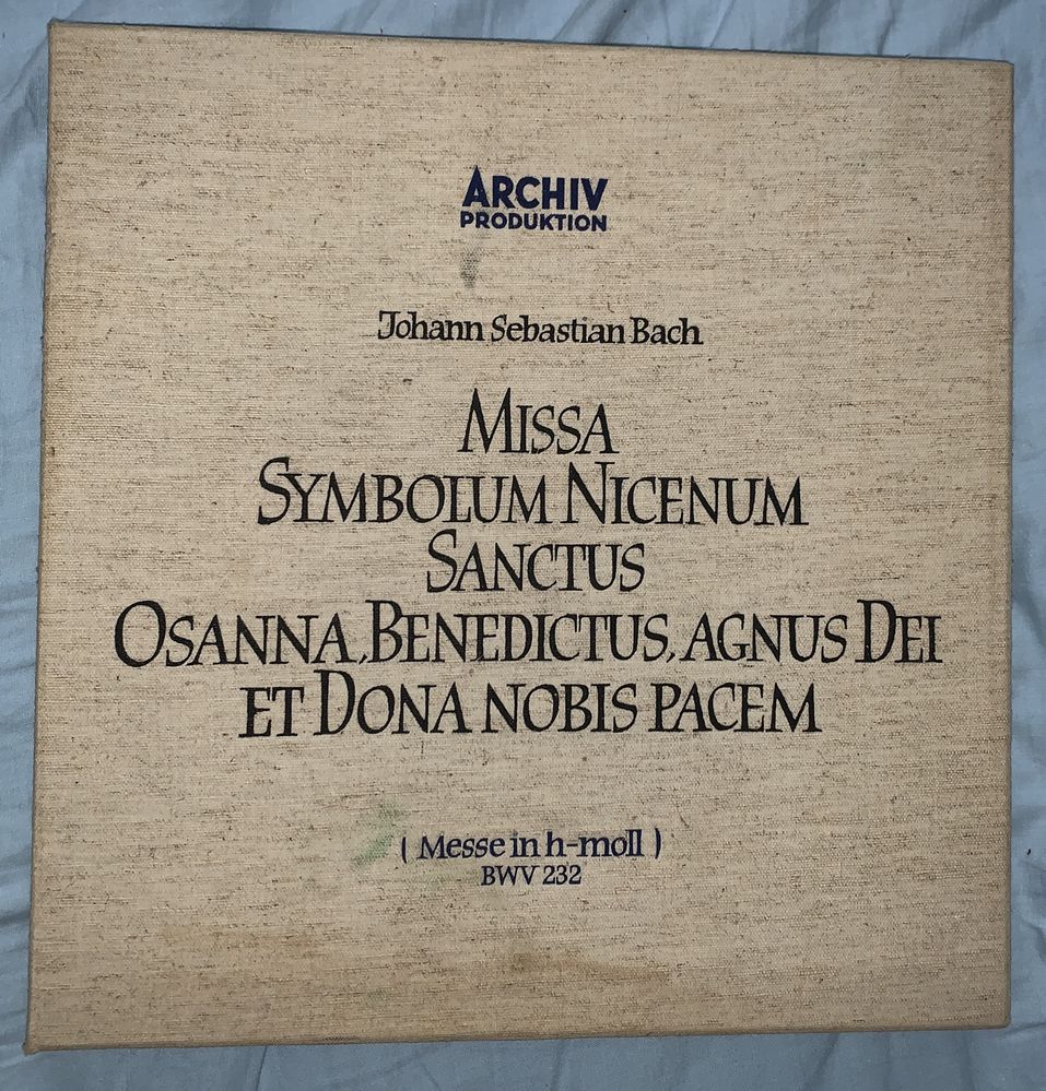 disc vinyl Bach (Archiv Produktion)