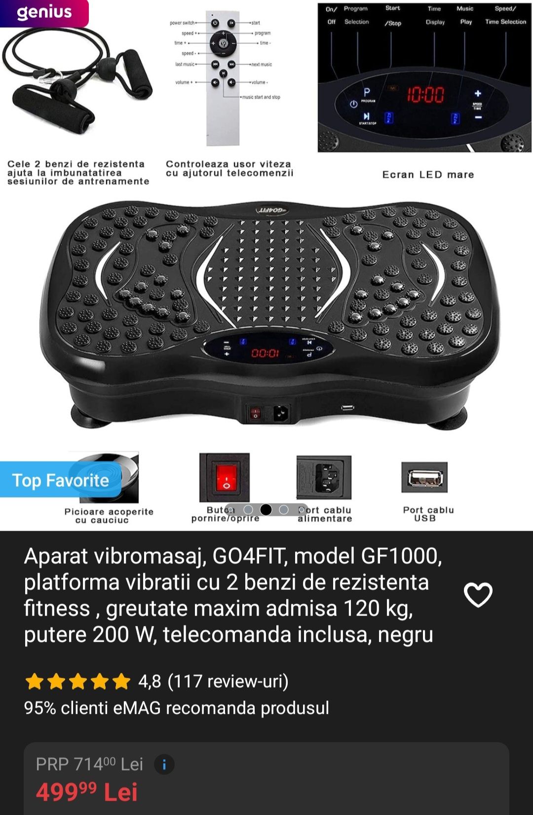 Aparat vibromasaj GO4FIT GF1000