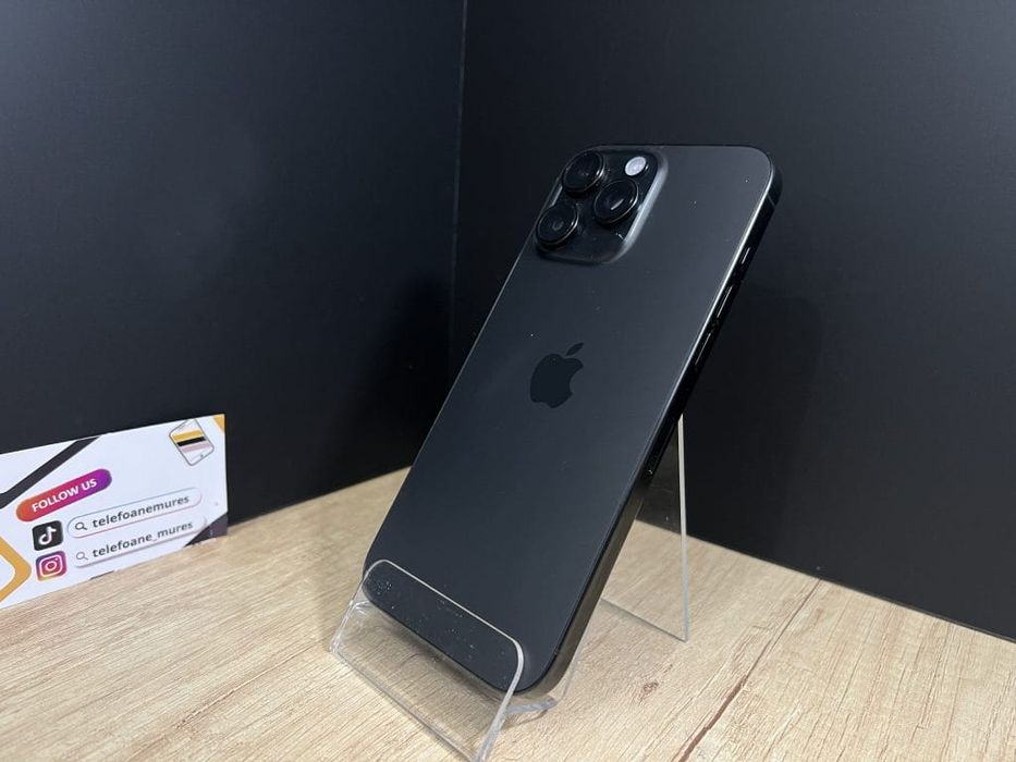 Iphone 16 Pro Max 1TB Titanium Black 3 ani garanție, Telefoane Mureș