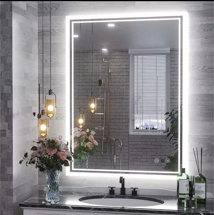 Oglinda baie led , 90x60 , functie dezaburire,montaj vertical-orizonta