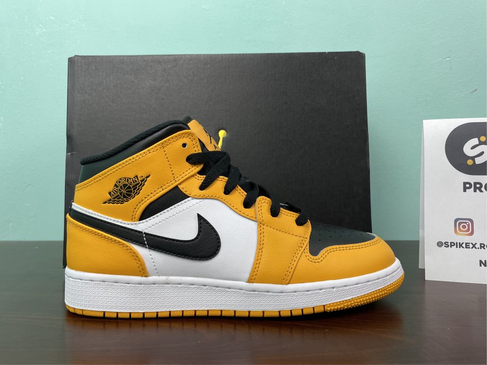 Air jordan 1 Mid Taxi Gs ( Galben Negru Alb )