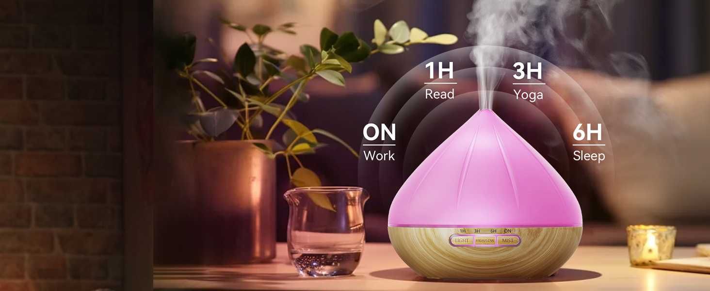 RGB 500ml Арома Дифузер с дистанционно, 8 Етерични масла