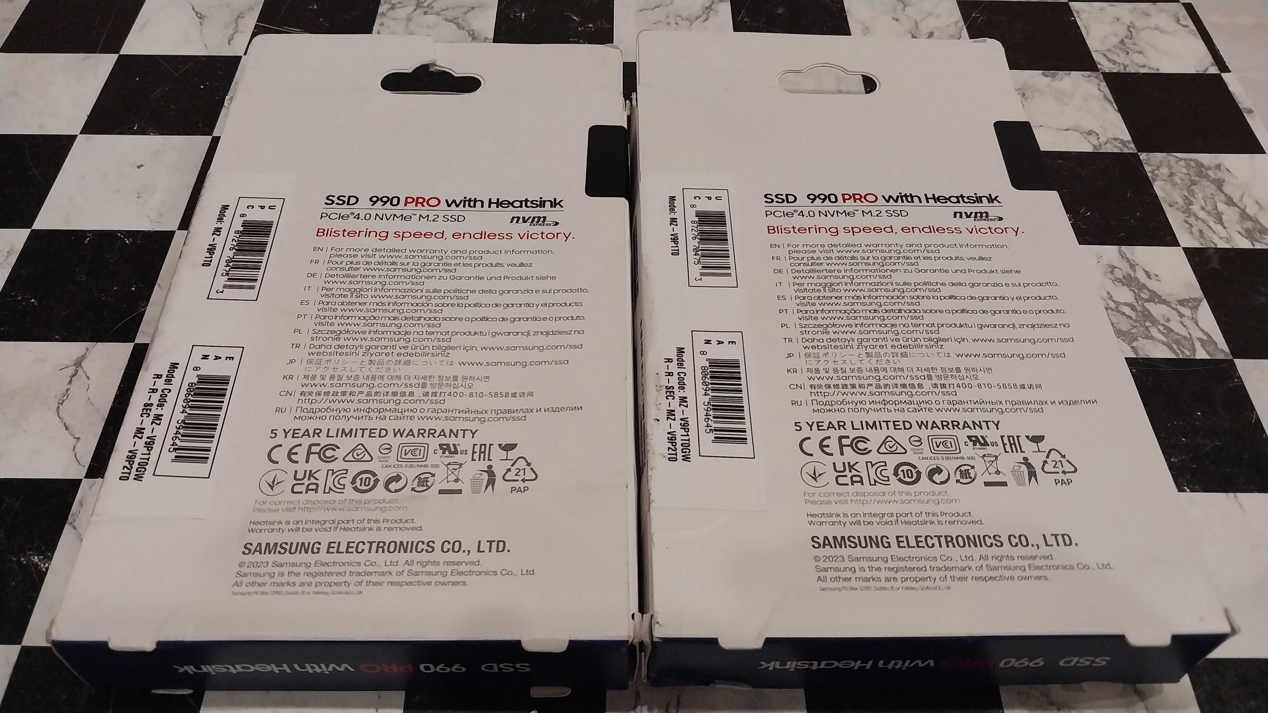 Новый SSD NVMe Samsung 990 PRO 1TB With HeatSink. С Радиатором.