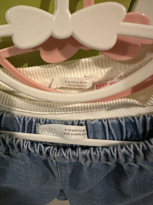 Суичър и дънки Зара 80см - 9/12 м. Oversized Zara