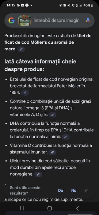 Ulei de cod de peste Moller's (Omega 3)