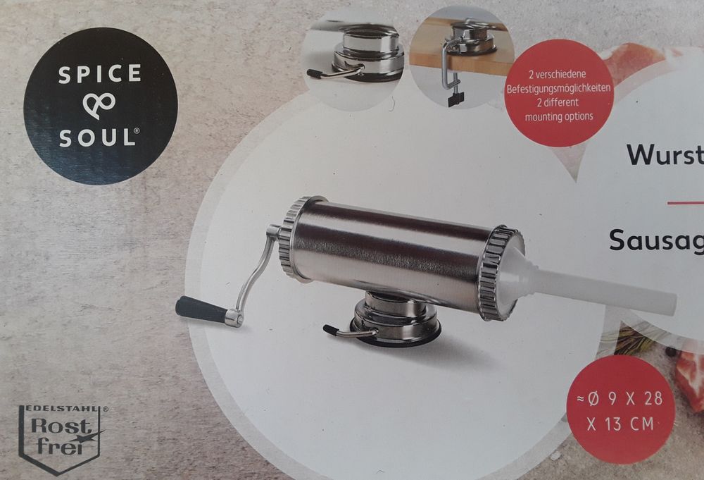 Aparat pentru umplut carnati orizontal INOX NOU - 95 Lei