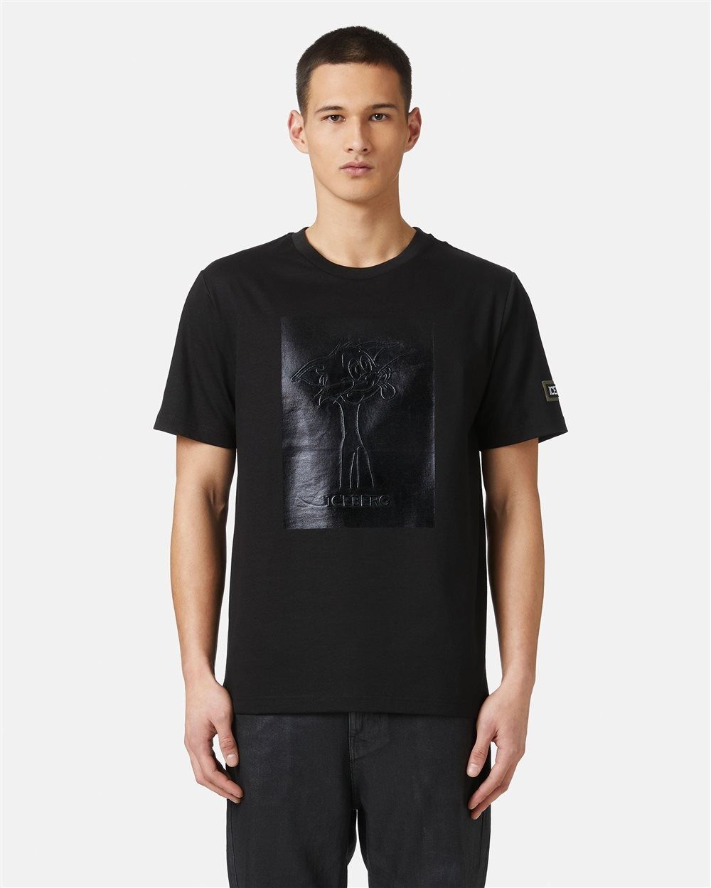 Мъжка тениска Iceberg T-shir With Tom Embroidered and Rubberized