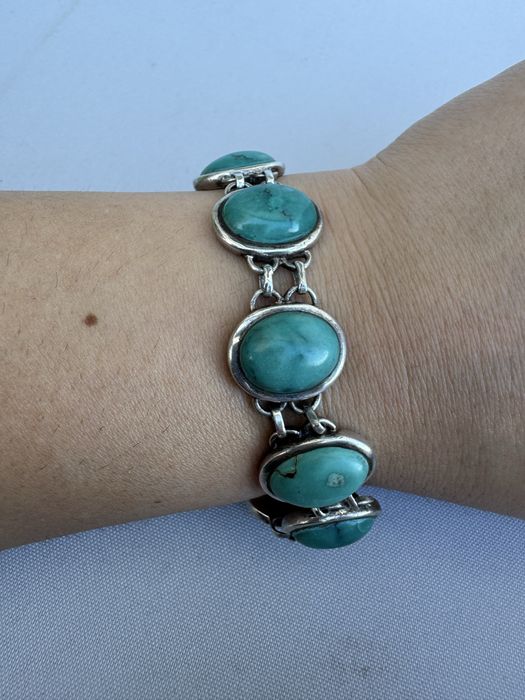 Bratara din argint si turcoaz tibetan