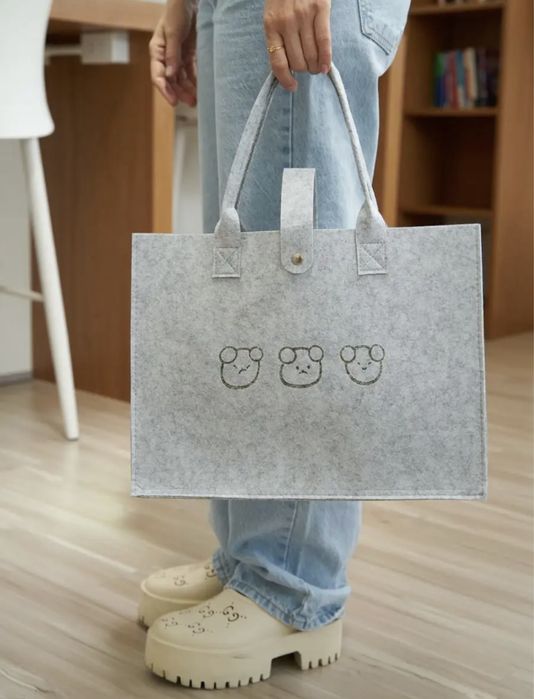 Сумка шопер из войлока