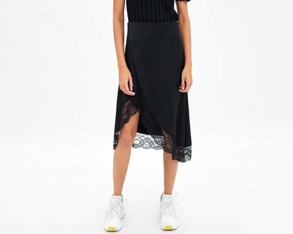 Сатенена миди пола Zara