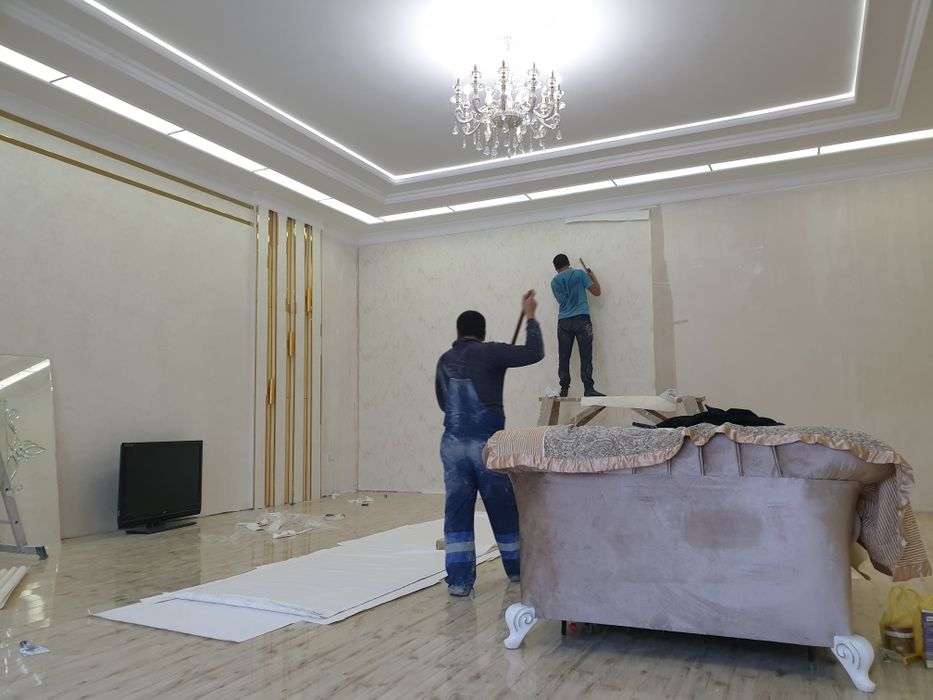 Ремонт квартира , Обой , Эмульсия , Поклейка обойев , Ремонт офис