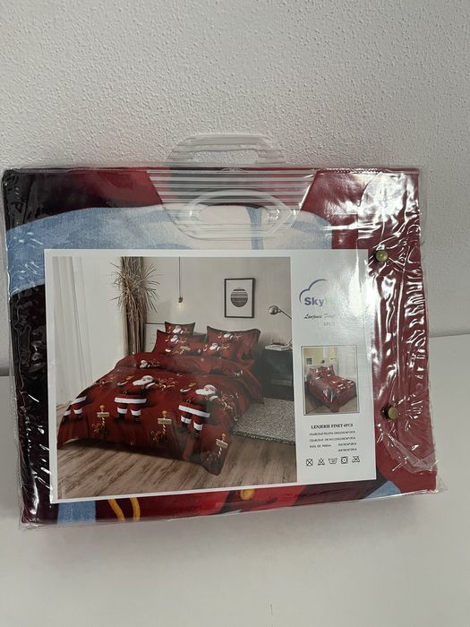 Lenjerie de par cu tematica de craciun