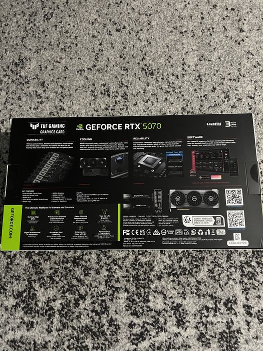 ASUS TUF Gaming GeForce RTX 5070 OC 12GB GDDR7 ЧИСТО НОВА!!!