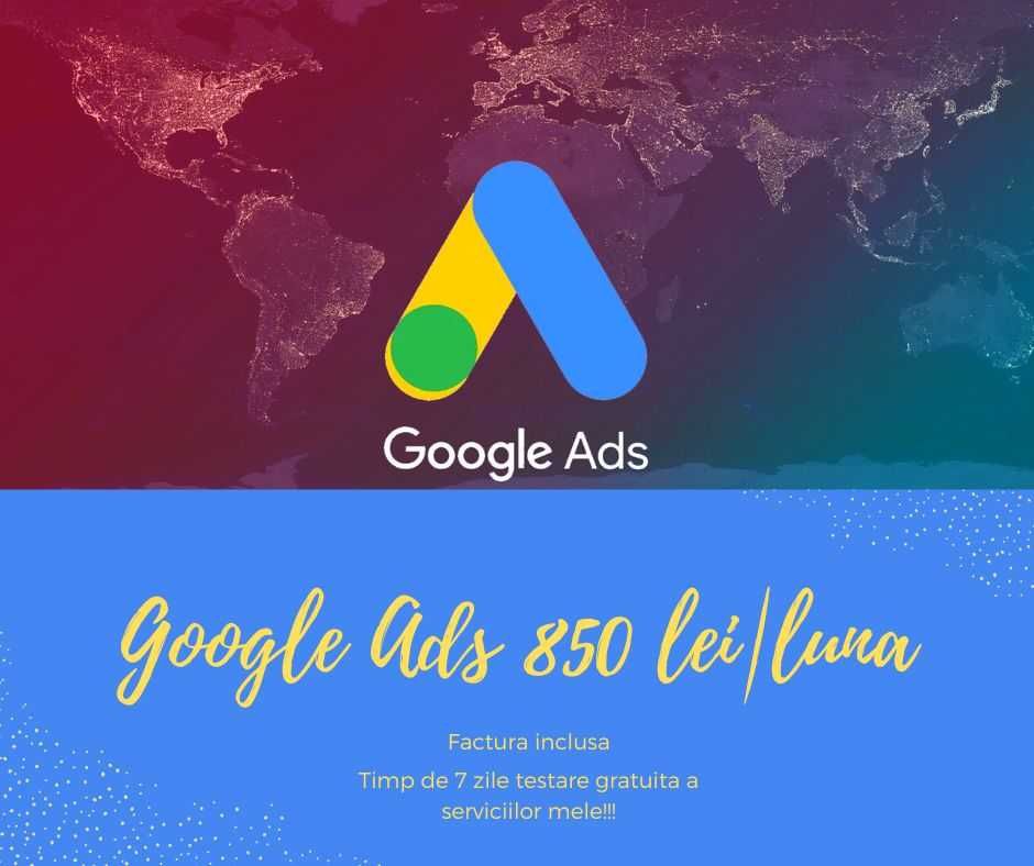 Promovare Google Ads - Testeaza Gratuit Serviciile Mele Timp de 7 Zile