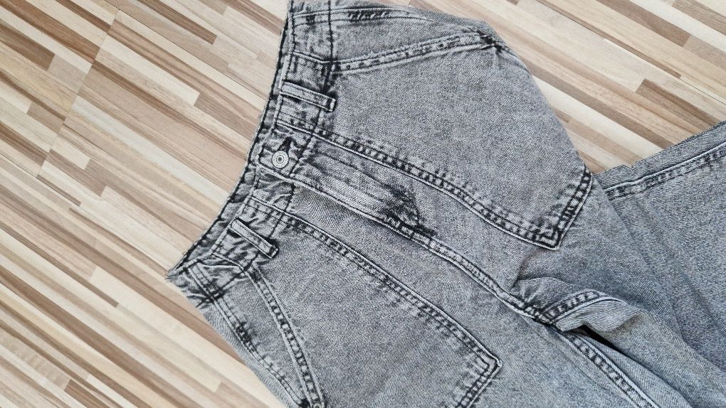 Сиви дънки wide leg