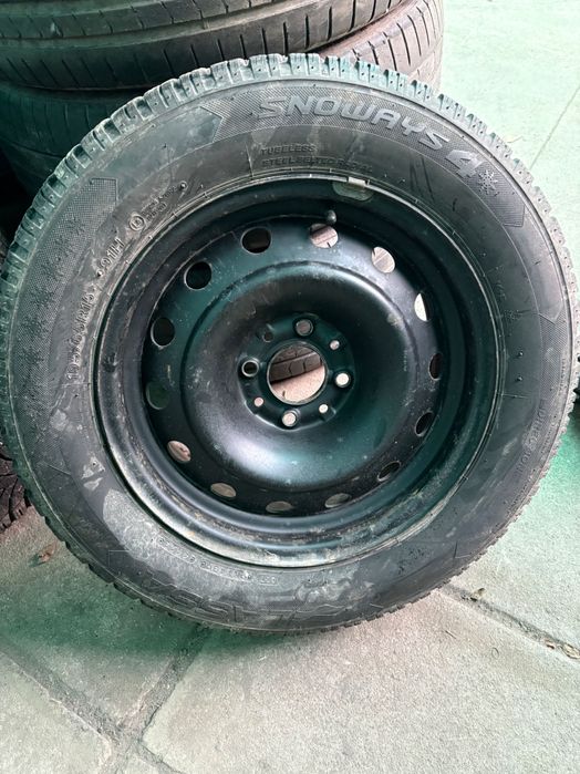 Железни джанти 15” 4х108 Citroen/ с  нови зимни гуми Lassa 195/65 15”