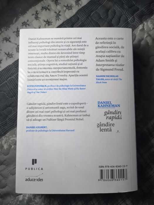 Gandire rapida, gandire lenta de
Daniel Kahneman