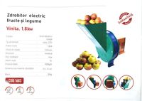 Razatoare - Tocatoare electrica fructe si legume, RUS, 200Kg/Ora