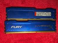 2x Memorie HyperX FURY Blue 4GB, DDR3, 1600MHz, CL10, 1.5V