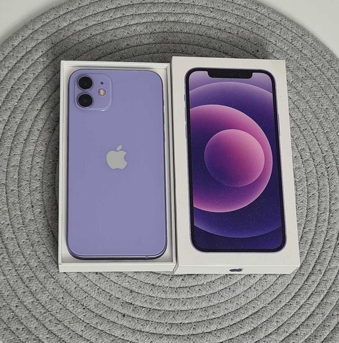 iPhone 12 Violet, 64 GB, Baterie noua 100%, liber de retea