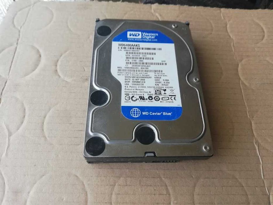 Хард Диск Western Digital Caviar Blue WD6400AAKS SATA Hard Drive