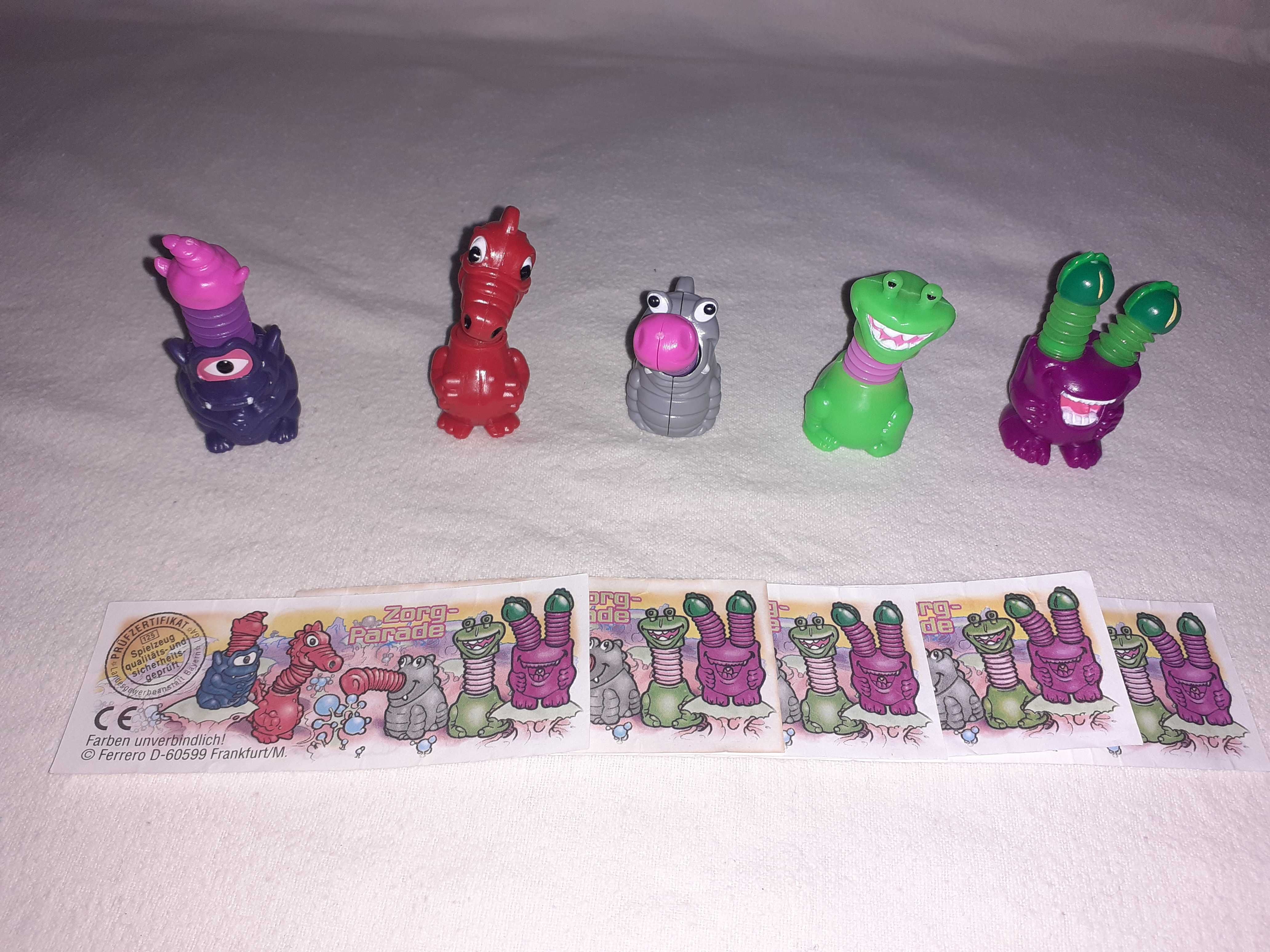 Set complet de figurine Kinder Ferrero 1996 Zorg Parade cu bpz