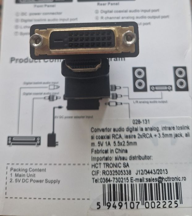 Converter audio, cablu audio video şi adaptor  HDMI