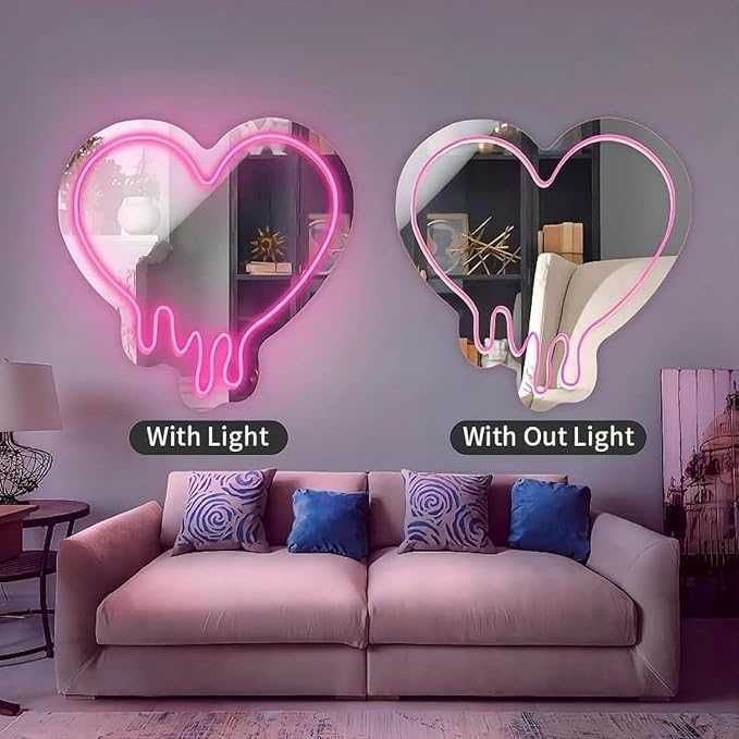 Огледало с неонови LED светлини