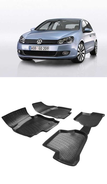 Гумени стелки RizLine съвместими с Volkswagen Golf VI 2008-2013