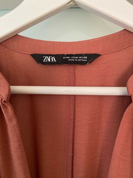 Salopeta Lunga/Combinezon larg, Zara, Roz, marimea M, maneca scurta