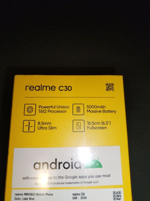 SIGILAT Telefon Realme C30 Dual Sim 4G, 6.5inch 32GB 3GB Smartphone No