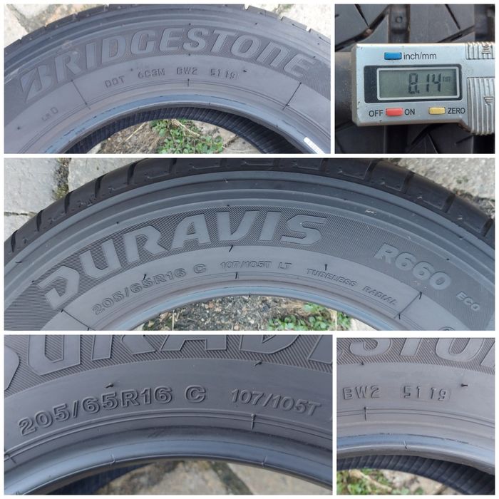 O bucată 205/65 R16C vară - una Bridgestone Hankook