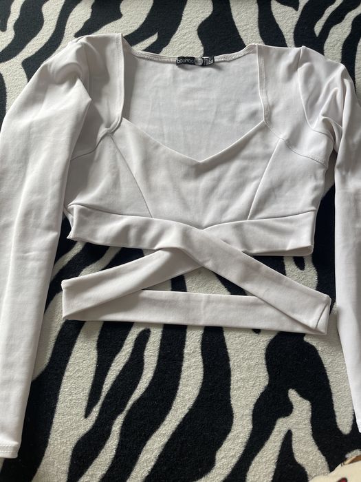 Bluza alba Boohoo