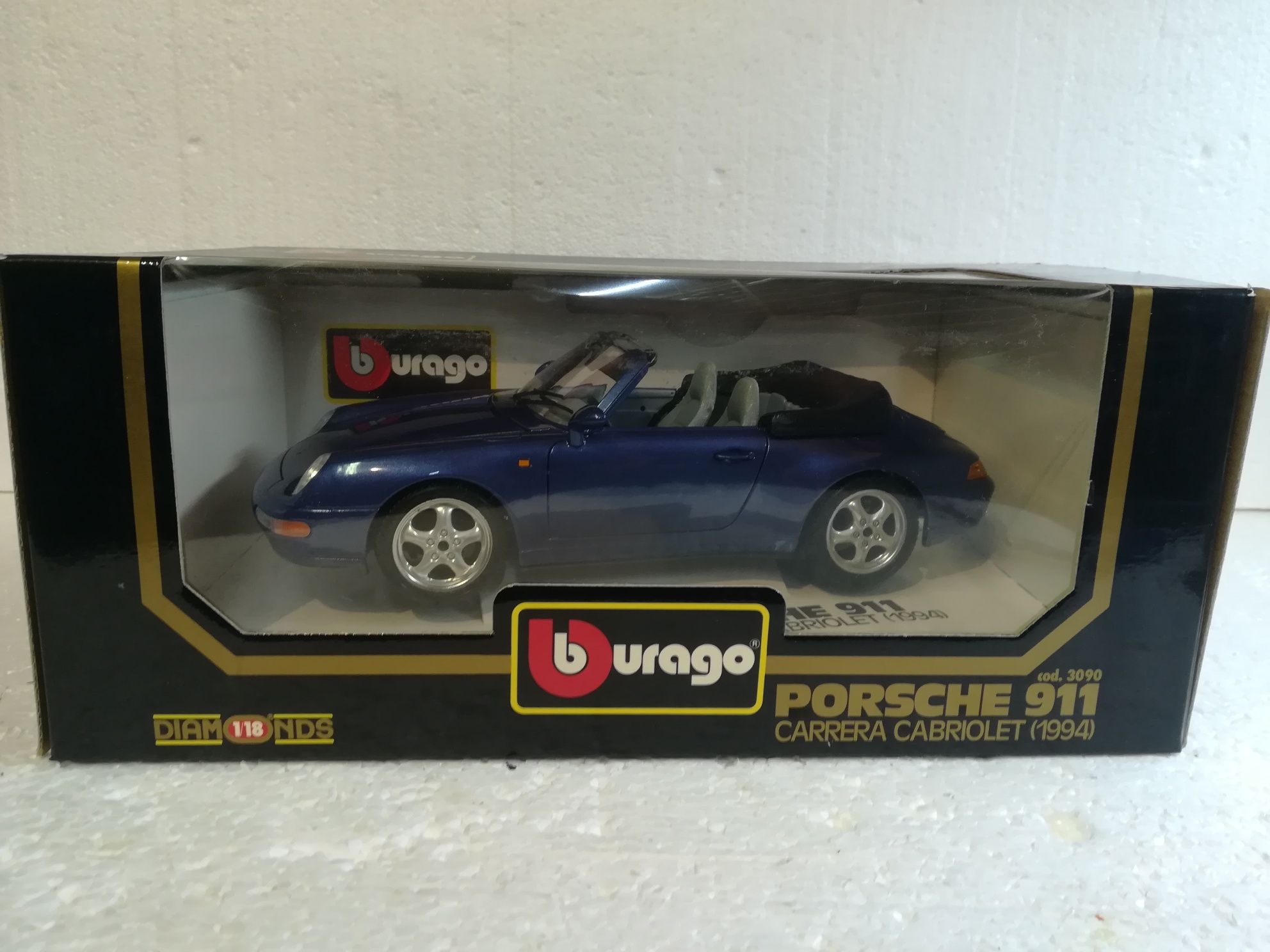 Porsche Carrera Cabriolet 1994, Bburago macheta metalica scara 1:18