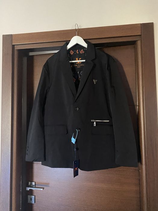 Sacou din fas impermeabil LV 54 XL negru superb