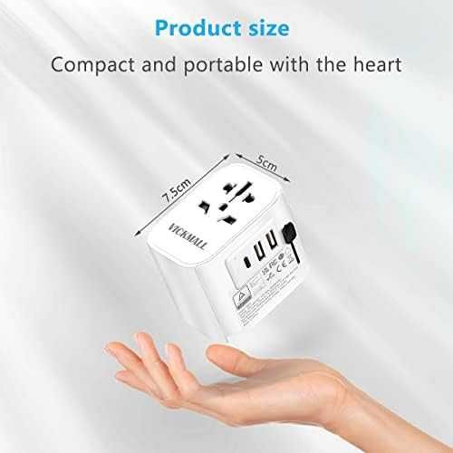 Нов Универсален адаптер за пътуване с USB и Type-C – UK EU US AU