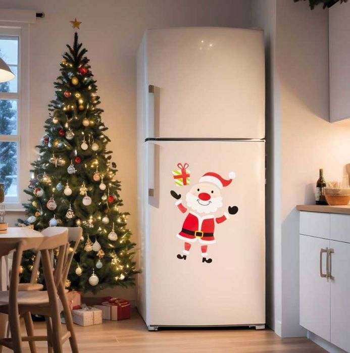 Magnet pentru frigider de Crăciun - Moș Crăciun - 40 x 25 cm