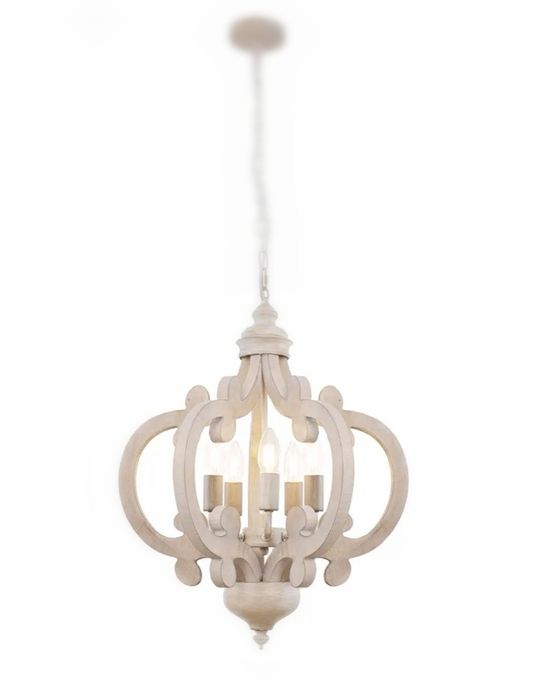 Candelabru vintage cu brațe din lemn