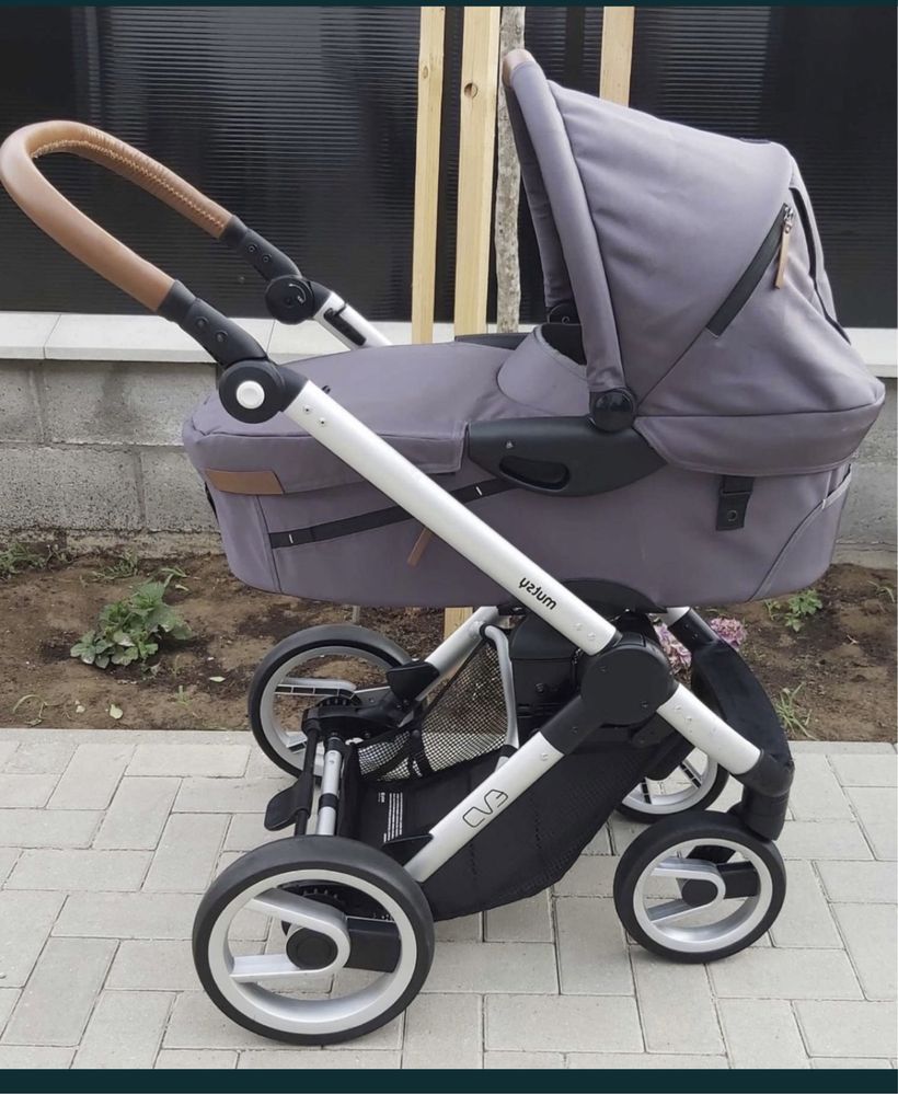 Carucior Mutsy EVO 2 in 1 URBAN NOMAD- inserții maro din piele