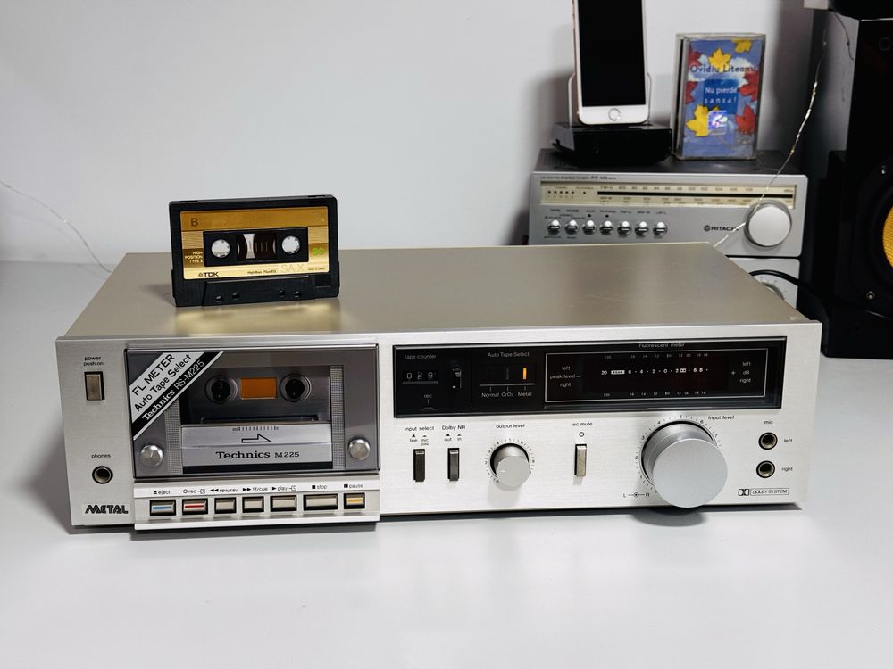 Deck de colecție TECHNICS RS-M225,servisat,sunet calitativ,Japan,10/10